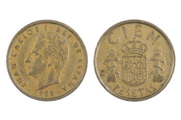 Spain coin isolated