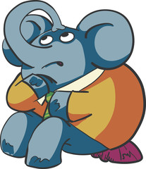 the thinker elephant