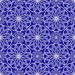 Abstract floral spirograph pattern