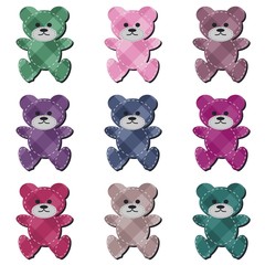 nice scrapbook teddy bears on white