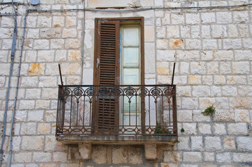 Fototapeta na wymiar Wooden window. Giovinazzo. Puglia. Italy.