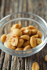 salted roasted peanuts in a bowl
