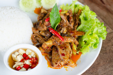 Stir Fried Duck with Roasted Chili Paste