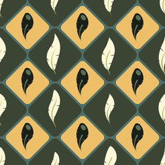 seamless background with feathers