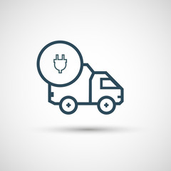 Icon for vehicle delivery services and goods