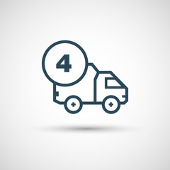 Icon for vehicle delivery services and goods