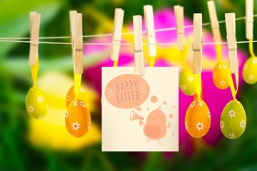 Composite image of happy easter graphic