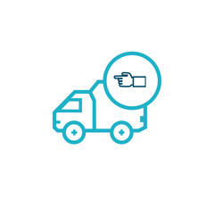 Icon for vehicle delivery services and goods