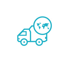 Icon for vehicle delivery services and goods