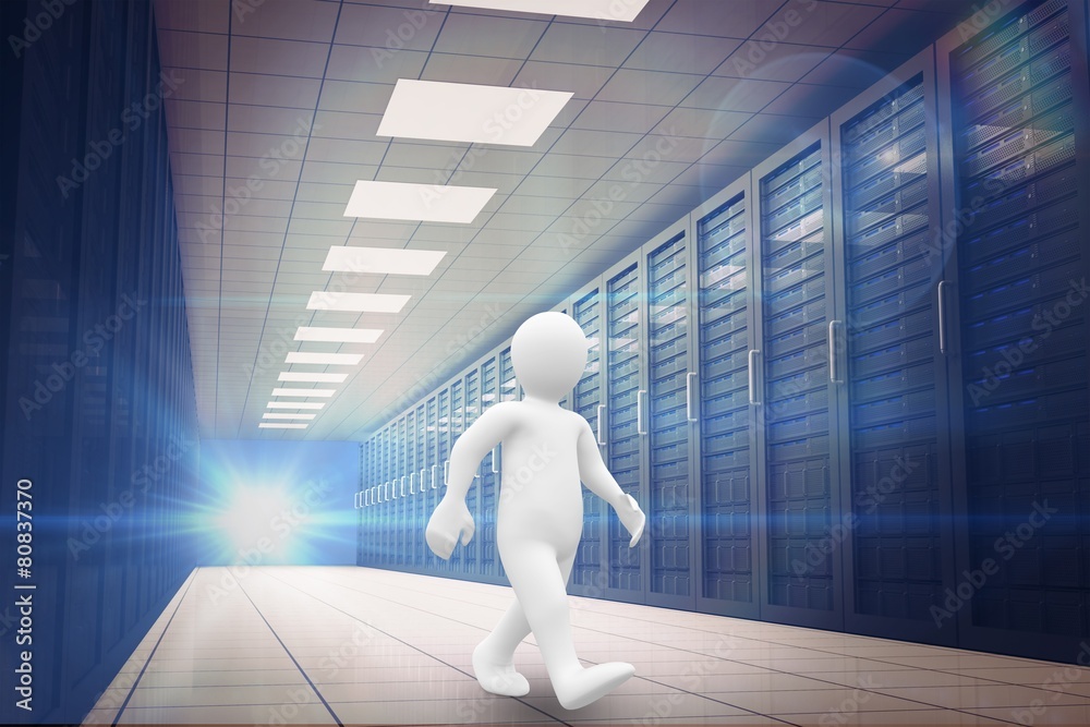 Poster composite image of white character walking