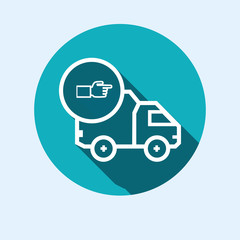Icon for vehicle delivery services and goods