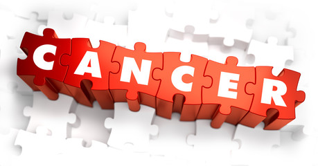 Cancer - White Word on Red Puzzles.