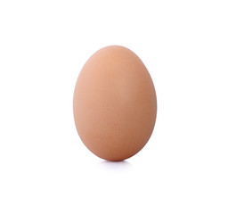 Close up of an egg isolated on white background with clipping pa