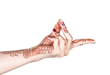 Bronchial mudra with henna