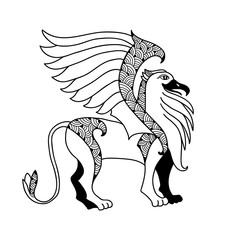 Mythological Griffin. The series of mythological creatures