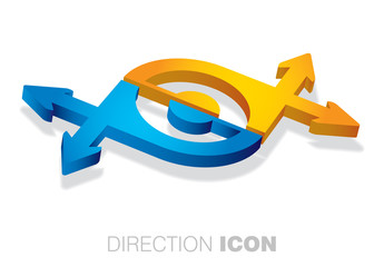 Communication concept with arrow