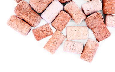 Wine corks isolated on white