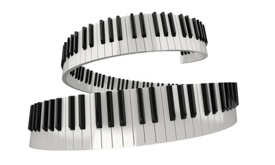 Naklejka premium Piano keys (clipping path included)