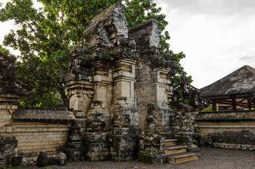 Ancient Uluwatu Temple Section Entrance - An ancient entrance of Hindu temple in Uluwatu Bali Indonesia.