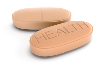 Pill health (clipping path included)