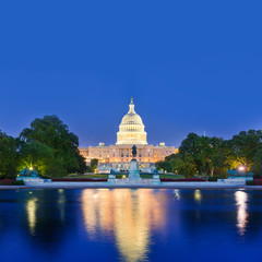 Capitol building sunset Washington DC congress