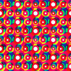 red circle seamless pattern