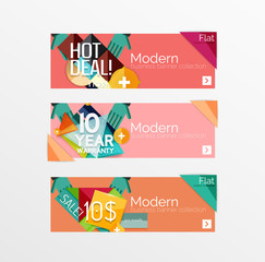 Fototapeta premium Set of banners with stickers, labels and elements for sale