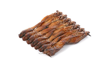 Rows of dried fish at thailand