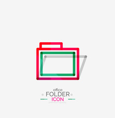 Folder logo, stamp. Accounting binder