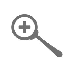 Fototapeta premium zoom in icon, vector icon with magnifire. Flat design.