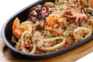 Rice with seafood