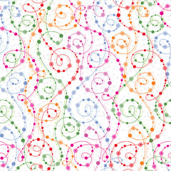 Seamless pattern with curls