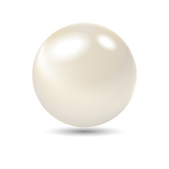 Very realistic shiny pearl. Gradient mesh used.