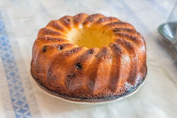 Tasty gugelhupf sweet pastry