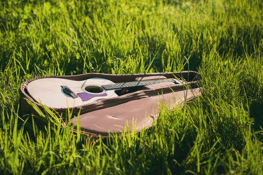 Guitar on the grass