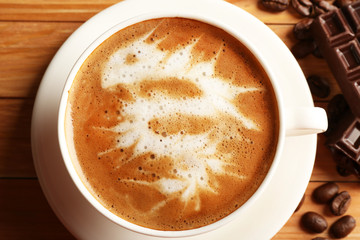 Cup of coffee latte art