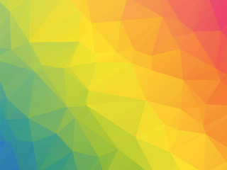 modern rainbow colored triangular background