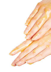 Naklejka premium Female hands