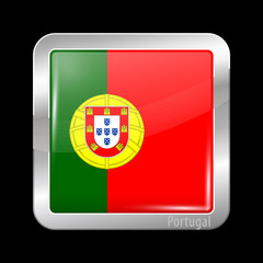 Obraz premium Flag of Portugal. Metal Icons
