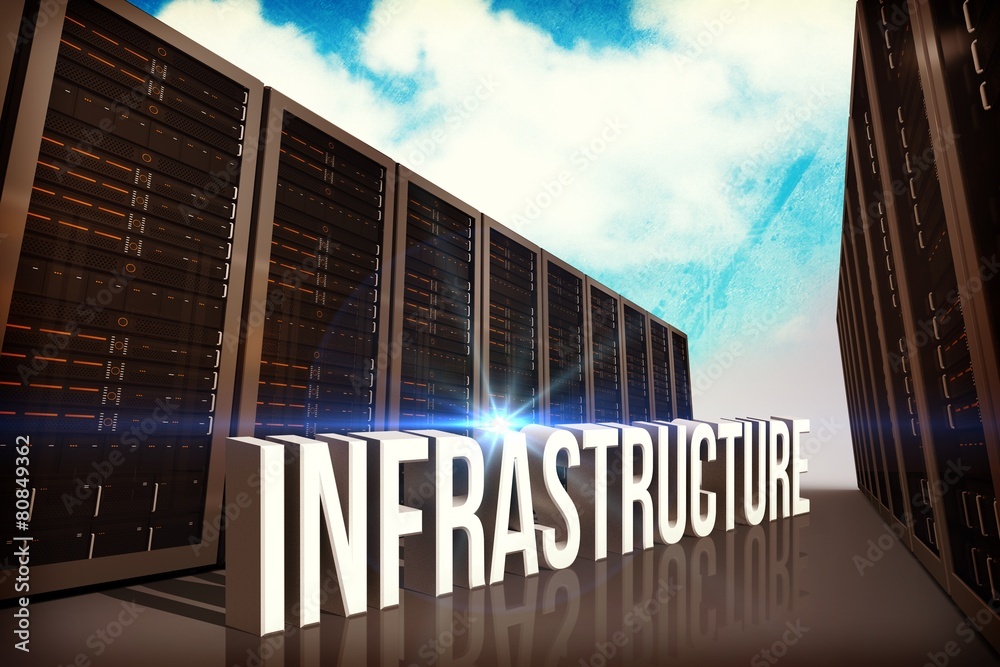Poster composite image of infrastructure