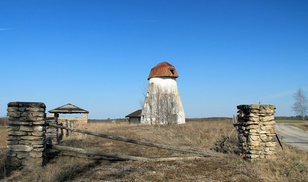 OLD FARM WITH A MILL