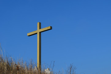 Large cross in dunes