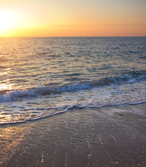Sunset on the sea