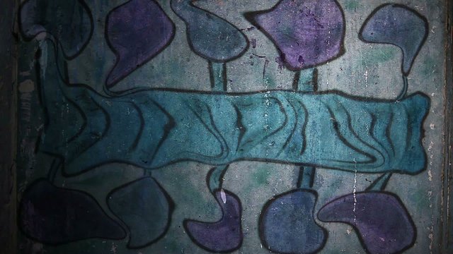 Video motion  graffiti Ancient Egypt blue pattern ornament night