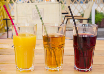 glasses of juice