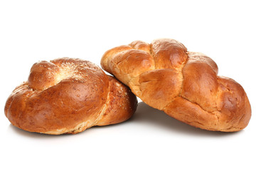 sweet buns on isolated background