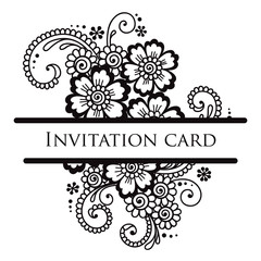 Vector lace card.