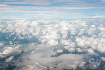 Cloudscape. Blue sky and white cloud
