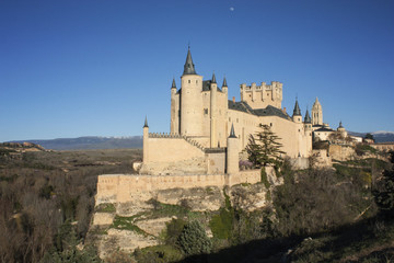 Fototapeta na wymiar Medieval Castle on Hill