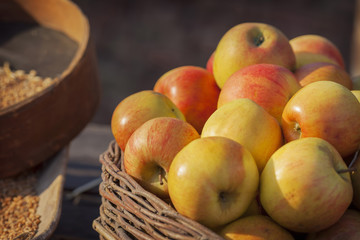 Apples in basket
